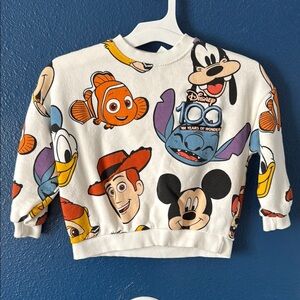 Disney Kids Character Print Sweatshirt - White